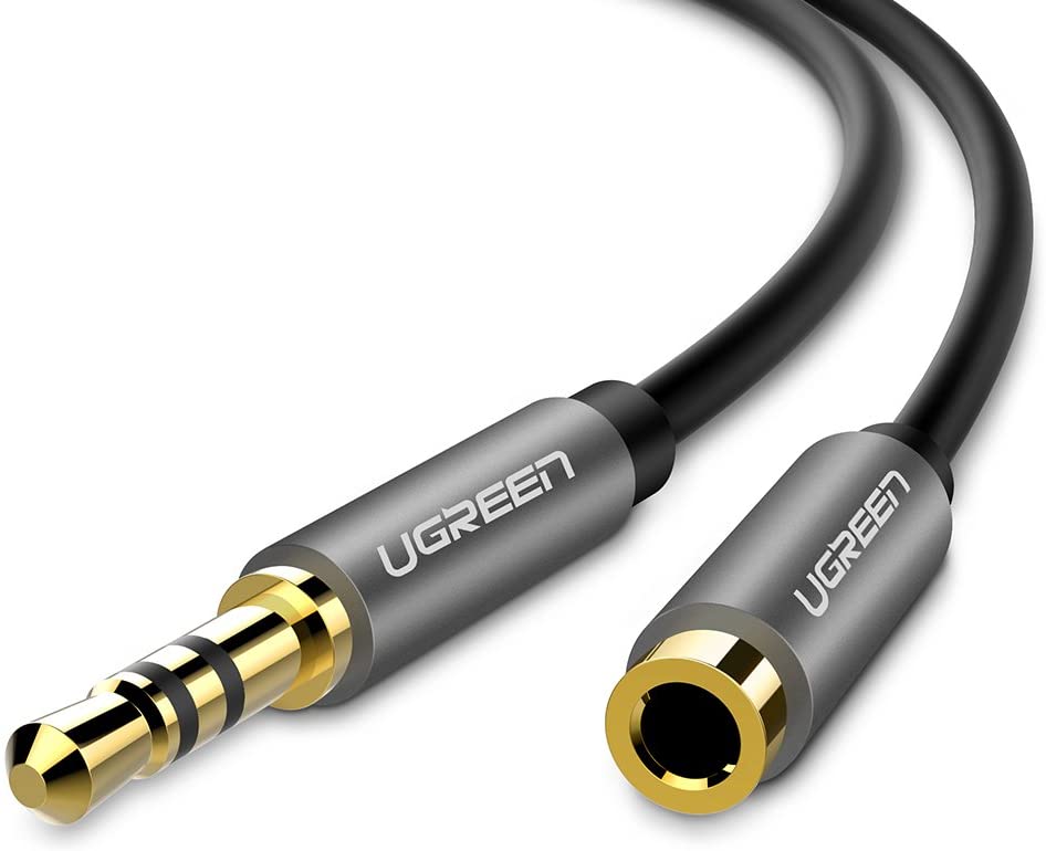 UGREEN 3.5mm Extension Cable 6.6FT Stereo Audio Auxiliary Jack Extender Lead Headphone Aux Extension Cord Male to Female Compatible with Headset Car TV PC MP3 Player Speaker Home Studio (2M)