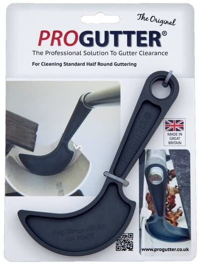PROGUTTER 3603 half round gutter cleaning scraper, Grey, 21.0 cm*14.0 ...
