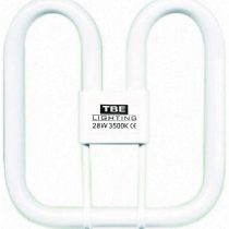 TBE Lighting 28w 2D 4-PIN CFL Energy Saving Lamps - DD Fluorescent Bulbs - 4-Pin GR10q Base Fittings - Long Life Lamp, Soft White 3500K (Single Unit)