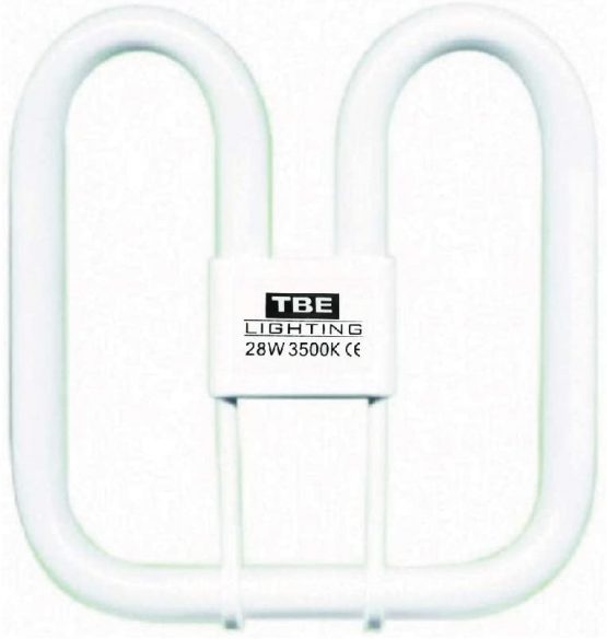 TBE Lighting 28w 2D 4-PIN CFL Energy Saving Lamps - DD Fluorescent Bulbs - 4-Pin GR10q Base Fittings - Long Life Lamp, Soft White 3500K (Single Unit)
