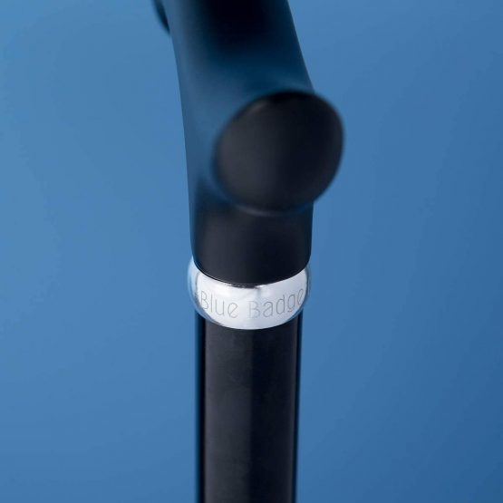 Blue Badge Co Freestanding Adjustable Folding Walking Stick All-Terrain Cane Black Non-Slip 4 Point Rubber Ferrule Base - Image 3