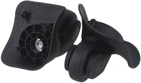 SHANOER 1 Pair Black 9.1x10.7x4.9cm Suitcase Luggage Wheels Axles Deluxe Repair Replacement Kit - Image 2