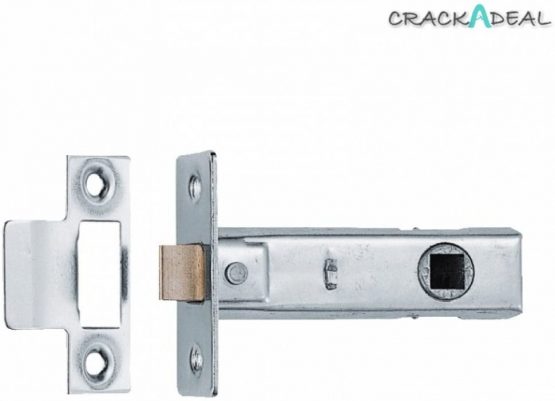64mm Tubular Mortice Latch Polished Nickel