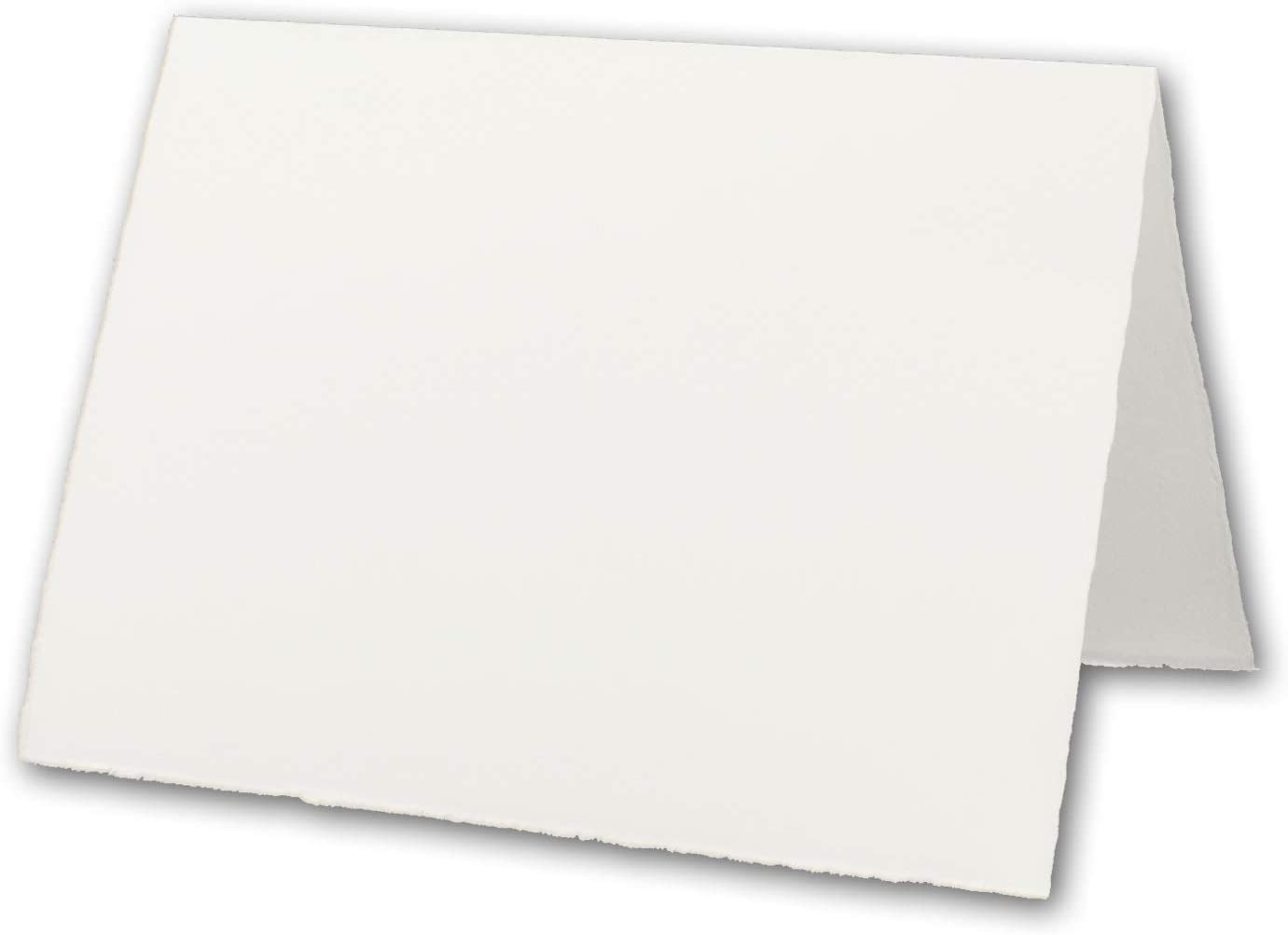 NEUSER PAPIER 50 x DIN A5 Vintage Folding Cards, Handmade Paper, 148 x 210 mm (Open: 210 x 297 mm), Doubled - Image 2