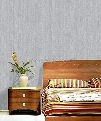 Arthouse Silver Gray Wallpaper, Textured Natural Raffia Look - Image 3