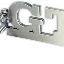 Brisa VW Collection - Volkswagen Golf GTI Key Ring Chain with VW Charm, Gift Idea/Fan Souvenir/Retro Vintage Product/Car Equipment/Accessories/Original