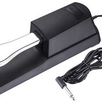 Sustain Pedal, Universal Sustain Pedal with Piano Style Action The Ideal Accessory for MIDI Keyboards Digital Pianos Electronic Keyboards & More (Diamond Silver)
