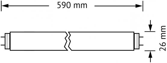 OSRAM fluorescent tube / LUMILUX T8 / 60cm length / Dimmable / G13-Socket / 18 watt / Cold-white / 4000K / Pack of 10 - Image 3