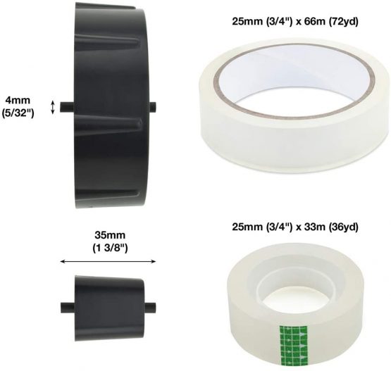 Rapesco 1584 Replacement Tape Dispenser Core and Wheel - Image 3