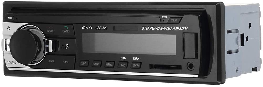 MOMOALA JSD520 Car Bluetooth FM Radio Stereo Hands-free MP3 Player Buit-in Microphone, Black - Image 4