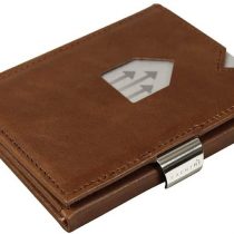 EXENTRI Leather Trifold Wallet - RFID Blocking w/Stainless Steel Locking Clip