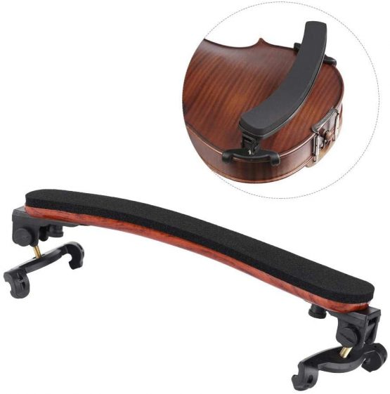 Dilwe Violin Shoulder Rest, Lightweight Maple Wood Violin Adjustable Pad Shoulder Rest Accessory Parts for 4/4 Fiddle Violin - Image 3
