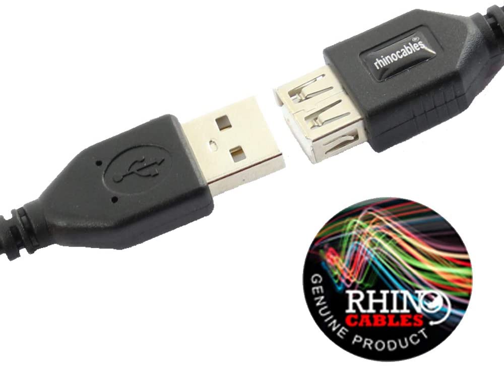 rhinocables USB 2.0 A-A Extension Cable, Black, 1.8m - Image 4