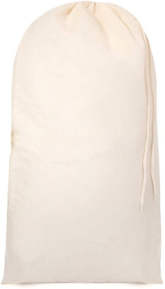 Bronta Mill Plain natural 100% cotton eco friendly drawstring/stuff bags - Size XL
