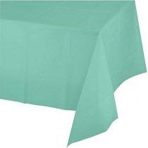 Creative Converting PC318896 Fresh Mint Plastic-Lined Rectangular Paper Tablecover, 1 Pc