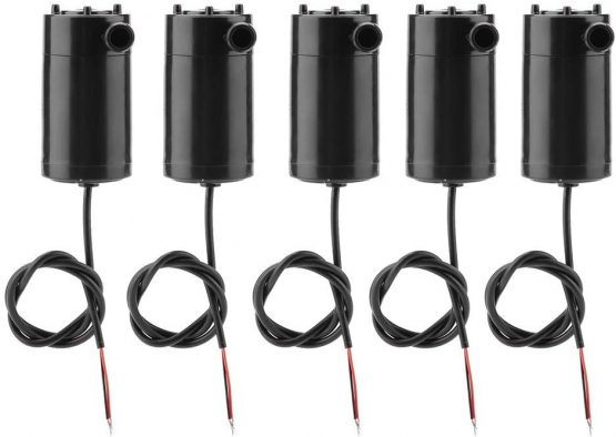 DollaTek Mini Water Pump, Motor Pump Water Pumps DC 3V 5V Micro Submersible Mini Water Pump or Fish Tank Fountain Aquarium, Micro Motor Pump Water Pumps - 5Pcs