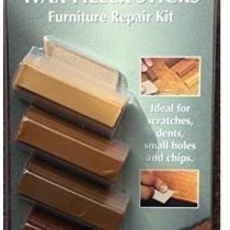 Briwax Wax Filler Sticks, Furniture Repair Kit, Medium Wood