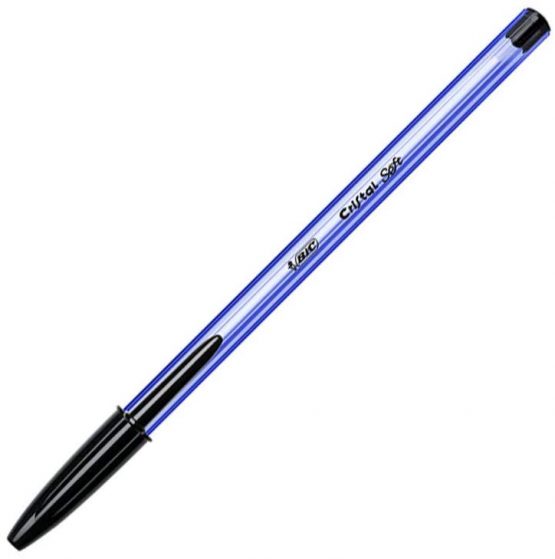 BIC Cristal Soft Ball Pens Medium Point (1.2 mm) - Black