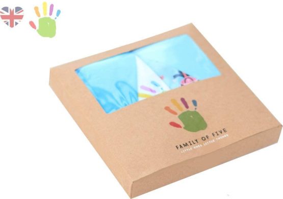 Family of Five | 2 Pack | Long Sleeved Multi Use Waterproof Bib for Babies and Toddlers | Bright Blue | 6-24 Months | Free Travel Bag and Gift Box - Image 4