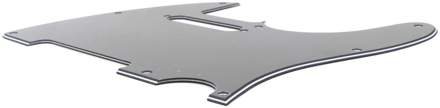 Unxuey 8 Hole Electric Guitar Pickguard Telecaster Scratch Plate for TL Electric Guitar Part 3 Ply Black - Image 3