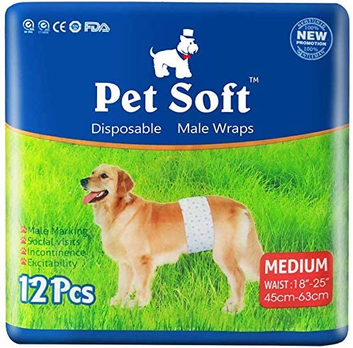 Pet Soft Male Dog Nappies, Disposable Pet Diapers Male Dog Wraps
