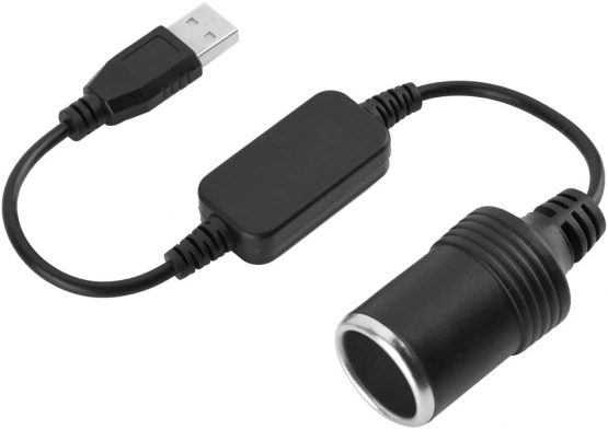Vbestlife USB Port to 12V Car Cigarette Lighter Socket Female Converter Adapter Cord