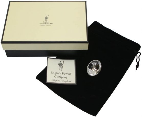 English Pewter Company 6oz Pewter Hip Flask with Luxury Brown Leather Pouch [PLF01] - Image 3