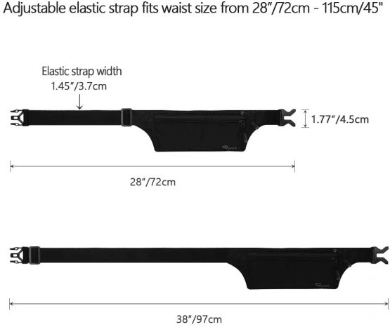 Ryaco Money Belt for Travelling - Hidden Security Pouch for Cards and Passports - RFID Breathable Material - Protect Your Cash - Image 4