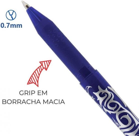 Pilot Blue Frixion Rollerball Erasable Pens Pen 0.7mm Nib Tip 0.35mm Line BL-FR7 (Pack Of 6)