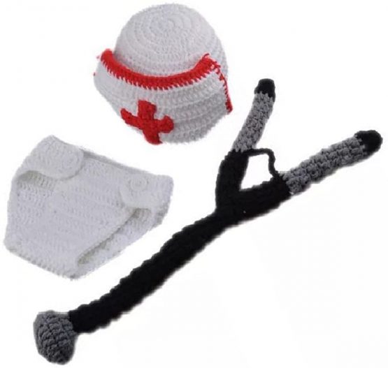 Newborn Baby Girl/Boy Crochet Knit Costume Photography Prop Outfits - Image 2