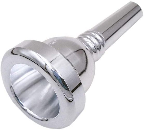 Missmore Trombone Mouthpiece 12C，Baritone and Euphonium Mouthpiece，Silver Plated