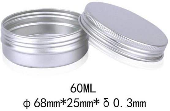 12PCS 60ML/Gram 2oz Silver Aluminum Cosmetic Sample Packing Tins Cases with Screw Lids Round Storage Jar Containers for Lip Balm DIY Salves Candles Eye Shadow Powder and Tea - Image 2