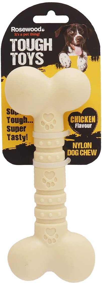 Rosewood Jumbo Chicken Bone, Durable Nylon Chew Toy for Large Dogs 25kg+, Promotes Dental Hygiene - Image 3