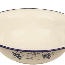 IBILI Wash Bowl Sena 32 cm of Enamelled Steel, White/Blue, 32 x 32 x 7 cm