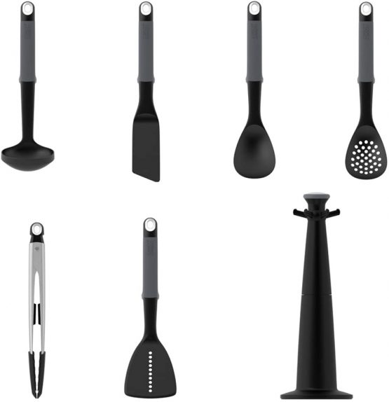 Joseph Joseph 10151 Elevate Carousel, 6-Piece Set with Tongs-Grey, Steel, 16 x 16 x 36 cm - Image 2