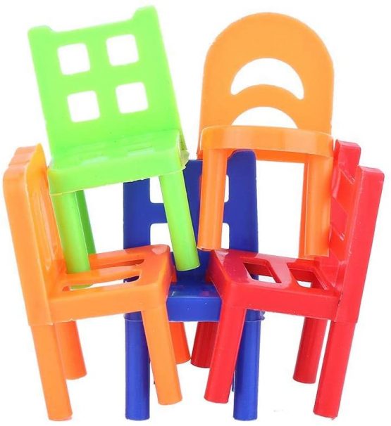 18PCS Balancing Toys Plastic Chairs Multicolor Mini Stacking Intelligence Multiplayer Balance Game Children Play Game Learning Toys Playset for Unisex Kids Boy Girl Adults - Image 2
