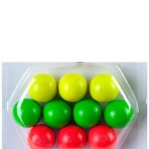 Brimtoy 10 wooden Pétanque/Boules jacks 3 assorted colours