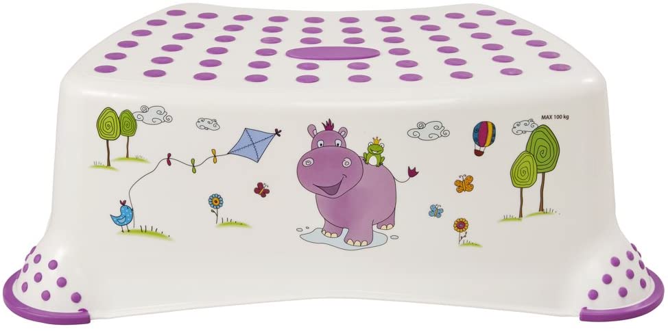 keeeper Hippo Step Stool, For 18 months to 10-years, Anti-Slip Design, Tomek, White, Hippo White, Hippo White - Image 4