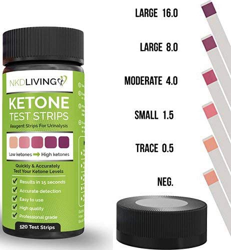 NKD Living Ketone Test Strips (120 Strips in 2 x 60 Keep Fresh Packs) Accurately Detect and Measure your state of ketosis in seconds - Image 3