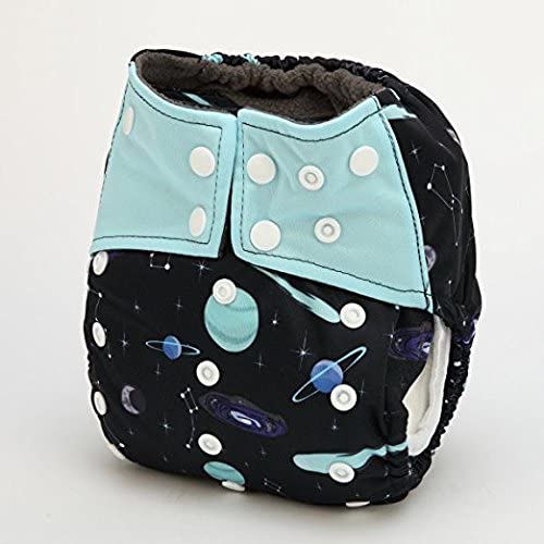 JOBEBE AIO Reusable Washable Cloth Diaper Nappy Charcoal Bamboo Insert Overnight Double Gusset (L3), 1 Count, Medium, Unisex - Image 2