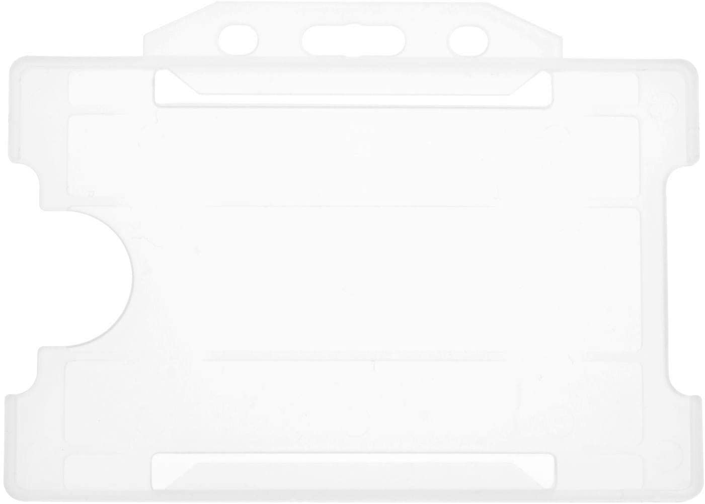 ALG ID Cards® Clear Single Sided Rigid ID Identity Card Pass Badge Holder (Landscape) (86mm x 54mm CR80)