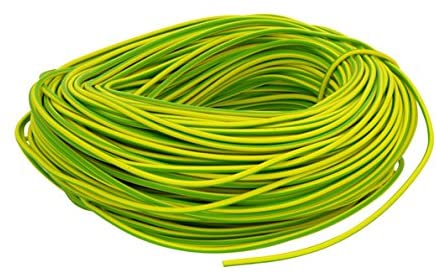 Merriway BH01483 Earth Sleeving, 2.0mm Yellow & Green, 10 Metres (33 feet), Yellow / Green