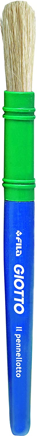 GIOTTO Penellotti Maxi Paint Brushes, 2 Pieces, Round Tips, Plastic Handles, For Young Children & Primary Schools