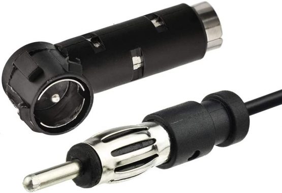 Eightwood FM Aerial FM Car Radio Antenna Din Adapter Patch Antenna 3m Cable Windshields Paste Antenna + DIN 41585 Female to ISO Adapter for FM Radio Cars Trucks - Image 4