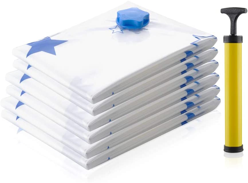 UOUNE Vacuum Storage Bags, 6 Combo (2 Jumbo, 2 Large