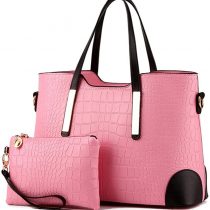 Chikencall® Women Clacssic Tote Bag Fashion Handbag And Purses Ladies Shoulder Bag Top Handle Satchel Wallet Set 2pcs