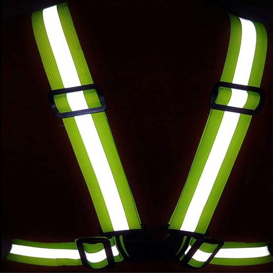 Reflective Vest Adjustable Reflective Running Gear Safety Vest for Outdoor Jogging, Cycling, Walking, Motorcycle Riding and Running, Green - Image 2