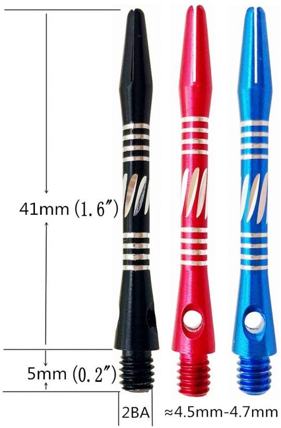 JpGdn 87 Pcs Darts Shafts and Flights Aluminum 2BA Medium Dart Stems Assorted Thread Throwing Fitting with O'ring for Indoor Dart Games Professional Dart Accessories - Image 2