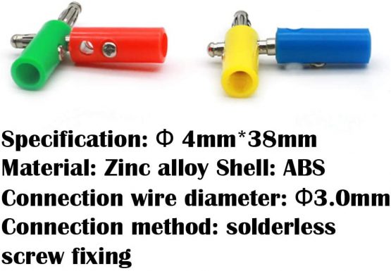 6 Red, 6 Green, 6 Blue, 6 Yellow,6 Black+Screwdriver Speaker Banana Connectors Banana Wall Plates Corrosion-Resistant for AV Receivers Amplifiers Surround Sound CESFONJER4mm Banana Plugs