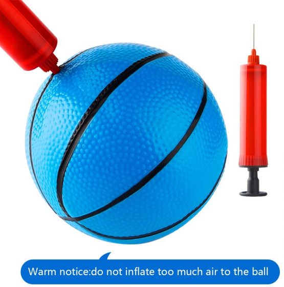 FEPITO 5 Pcs 16cm Mini Basketball Inflation Mini Ball Toys with Pump and Basketball Needles for Kids - Image 3